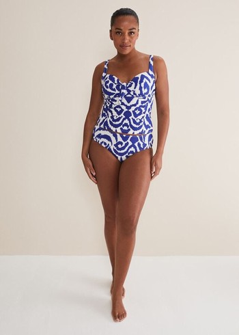 Phase Eight Ikatini Swimwear Blue/White USA | 6891743-RL